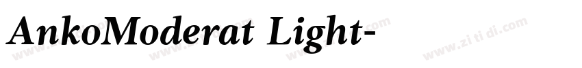 AnkoModerat Light字体转换